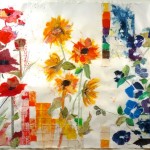 Floral Triptych - 26 x 34 - Multimedia on Paper
