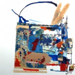 Shopping Bag XXIV - French Bread - 18 x 18 - Mixed Media on Canvas