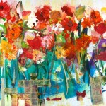 Tulipomania - 24 x 48 - Mixed Media on Canvas